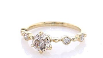 Zonder minimumprijs - Ring - 14 karaat Geel goud - 0.75ct.