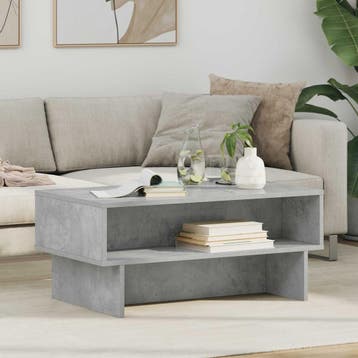 vidaXL Salontafel Beton Grijs 80 x 46 x 35 cm Bewerkt hout, Verzenden, Nieuw