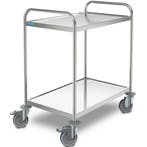 Serveerwagen | RVS | 2 Niveaus (1000x600) | Wielen (Geremd), Verzenden, Nieuw in verpakking