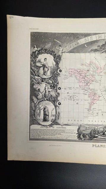Frankrijk - Wereld / Planisfeer, Franse wereldkaart;, Nieuw