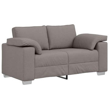 vidaXL Loveseat Taupe 160 cm Stof, Verzenden, Nieuw