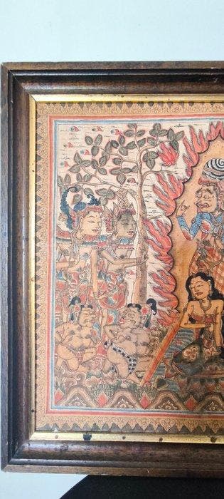 Kamasan-schilderkunst - Bali - Indonesië (Zonder, Antiquités & Art