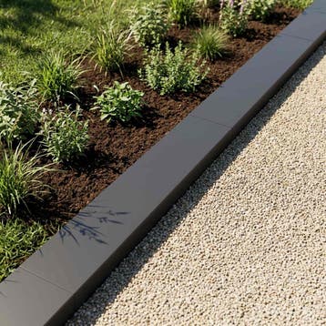 vidaXL Afdekprofiel voor tuinranden 10 st 100 x 20 x 5 cm, Verzenden