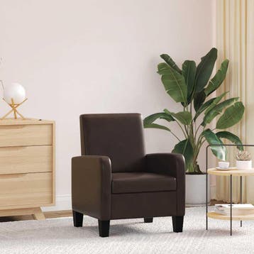 vidaXL Fauteuil kunstleer bruin, Huis en Inrichting, Verzenden, Nieuw