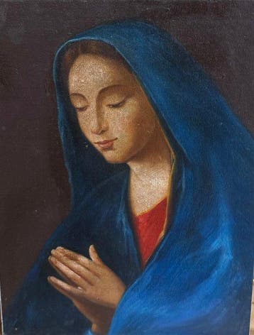 Scuola Italiana (XIX-XX) - Madonna in Preghiera, Antiek en Kunst, Kunst | Schilderijen | Klassiek