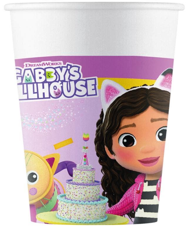 GabbyS Dollhouse Bekers 200ml 8st, Hobby & Loisirs créatifs, Articles de fête, Envoi