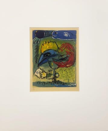 Marc Chagall (1887-1985) - Le Coq - Ex. 74/100, Antiquités & Art