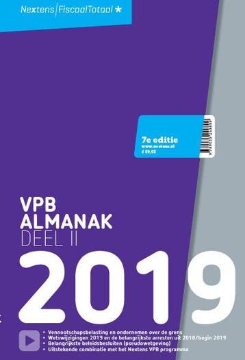 Nextens VPB Almanak 2019 deel 2 9789035249899, Verzenden, Zo goed als nieuw, Piet van Loon (hoofd)