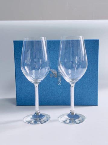 Swarovski - Wijnglas (2) - Swarovski crystal - Swarovski, Antiek en Kunst
