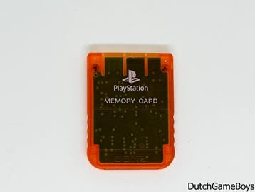 Playstation 1 / PS1 - Memory Card - Clear Orange, Verzenden, Gebruikt
