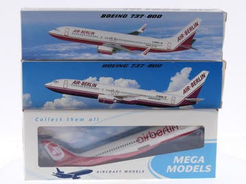 Schaal 1:200 PPC Holland en Mega Models set van 3 Air Ber..., Hobby en Vrije tijd, Ophalen of Verzenden, Nieuw