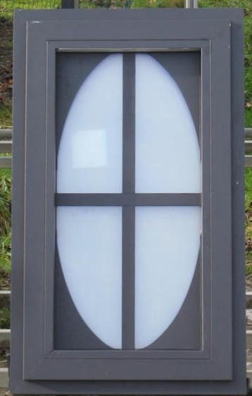 pvc ossenoog , raam ,chassis , venster 60 x 100 zwartgrijs, Bricolage & Construction, Ophalen of Verzenden, Raamkozijn