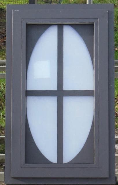 pvc ossenoog , raam ,chassis , venster 60 x 100 zwartgrijs, Doe-het-zelf en Bouw, Raamkozijnen en Schuifdeuren, Inclusief glas