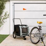 vidaXL Hondenfietstrailer oxford stof en ijzer zwart en, Verzenden