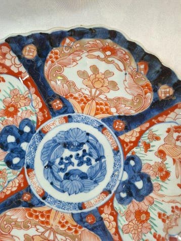 Plat - octogonaal - Porcelaine - Imari, Antiquités & Art