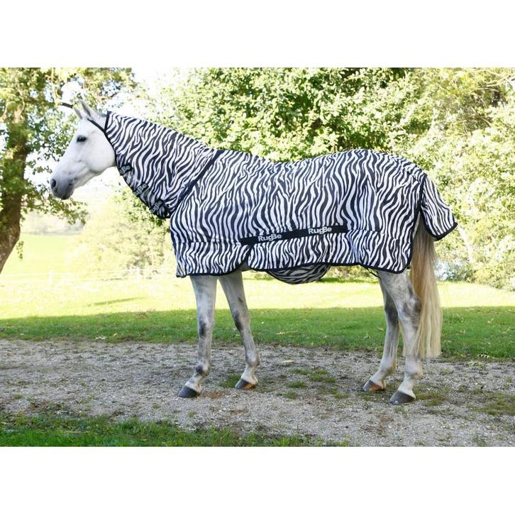Vliegendeken eczeemdeken zebra met nekstuk, 155-205 cm -, Dieren en Toebehoren, Paarden en Pony's | Dekens en Dekjes, Nieuw