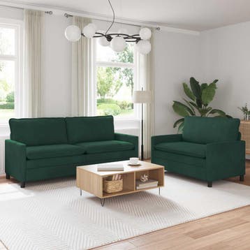 vidaXL bank / zetelstel 2 st Donkergroen Fluweel, Verzenden