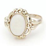 Bague - 14 carats Or jaune Opale