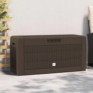 vidaXL Tuinbox 119x48x60 cm polypropeen bruin, Tuin en Terras, Verzenden, Nieuw