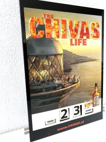 Chivas Regal calendrier perpétuel / panneau publicitaire -