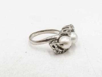 Ring - 18 karaat Geel goud Parel, Handtassen en Accessoires, Nieuw