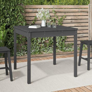 vidaXL Tuintafel 82,5x82,5x76 cm massief grenenhout grijs, Tuin en Terras, Verzenden, Nieuw