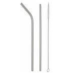 Fako Bijoux - RVS Rietjes Set -  2 Herbruikbare Rietjes - 1, Verzenden, Nieuw