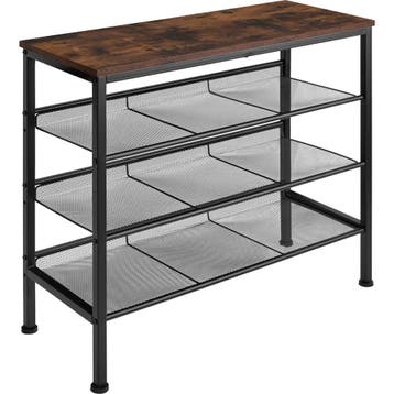 tectake Schoenenrek Wolverhampton 75,5x30,5x69,5cm - Industr, Verzenden, Nieuw