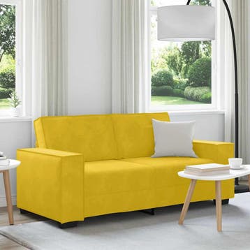vidaXL Tweezitsbank / zetel 180x78x84 cm fluweel geel, Verzenden