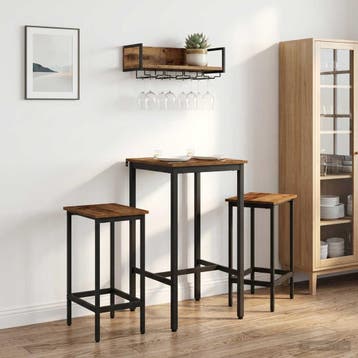 vidaXL Bartafel 52 x 52 x 90 cm Bewerkt hout Oud hout, Maison & Meubles, Tables | Tables à manger, Verzenden