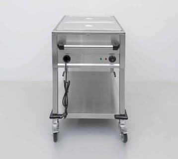 Chariot bain-marie électrique HCB en acier inoxydable, 2, Verzenden