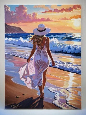 Yuri Denissov - Promenade sur la plage