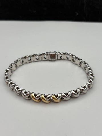 Sans prix de réserve - Bracelet - 18 carats Argent, Or jaune