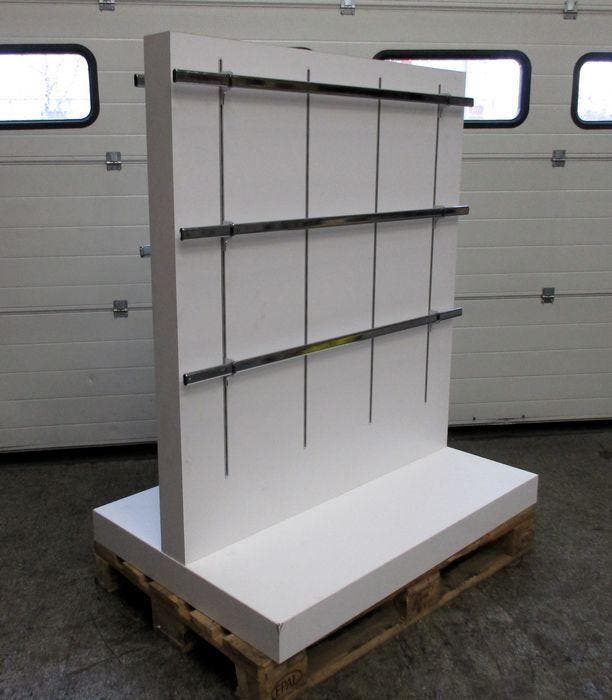 Display, Gondola, Rek, Stelling, B120 x D80 x H140 cm, wit, Zakelijke goederen, Kantoor en Winkelinrichting | Kantoorartikelen
