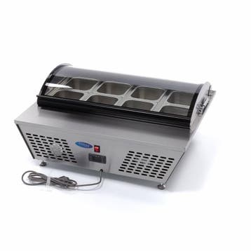 Opzetkoelvitrine | 67 Liter Capaciteit | 1/6 GN | 0.11kW, Verzenden