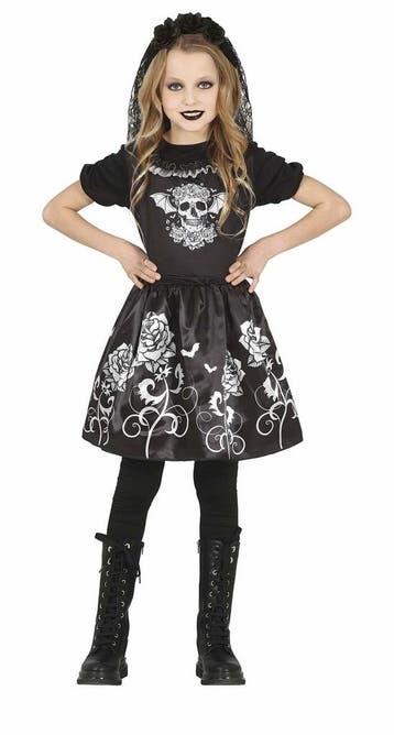 Gothic Halloween Kostuum Meisje Danseres, Verzenden, Nieuw