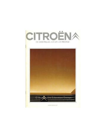 1981 CITROËN CX BROCHURE FRANS, Ophalen of Verzenden, Nieuw