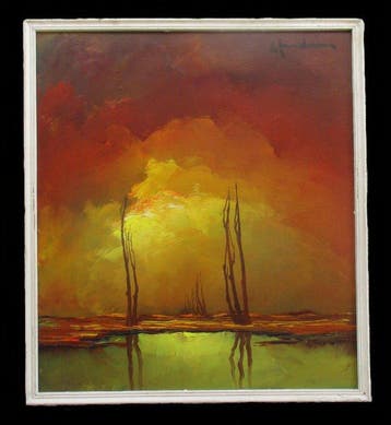 Leo Jordaens (1944-2000) - Plaslandschap