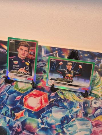 2023 Topps Chrome F1, Green /99 Max Verstappen Parallel