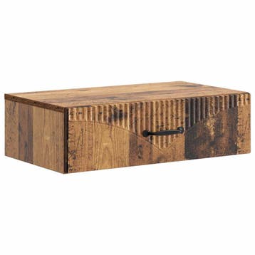 vidaXL Wandgemonteerde Zijtafel Oud hout 59 x 34,5 x 17 cm, Verzenden, Nieuw