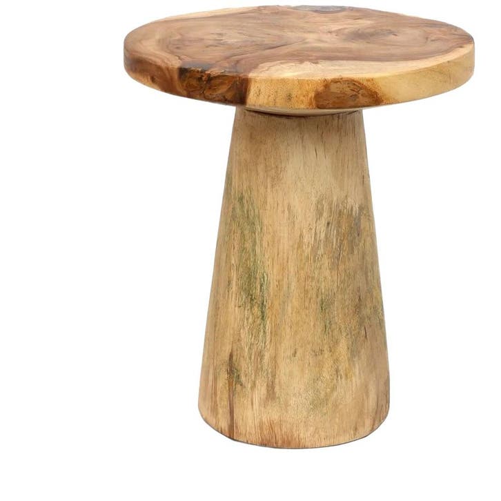 Bazar Bizar De Timber Conic Bijzettafel - Naturel - 50 -, Huis en Inrichting, Tafels | Bijzettafels, Zo goed als nieuw, Hout, 45 tot 60 cm