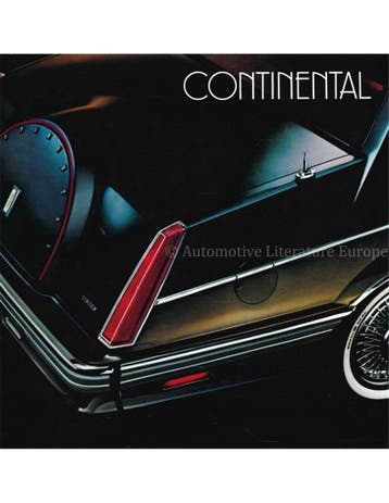 1981 LINCOLN CONTINENTAL BROCHURE ENGELS (USA)