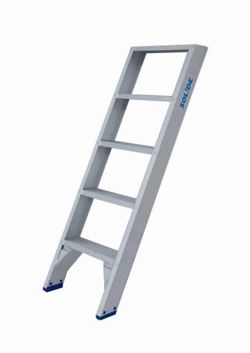Solide enkele trap 5 treden – 1.25m, Ophalen of Verzenden, Nieuw, Trap, Minder dan 2 meter