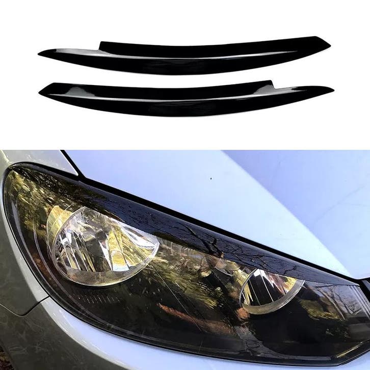 Koplampspoilers | geschikt voor Volkswagen | Golf 08-12 3d h, Auto diversen, Tuning en Styling, Verzenden