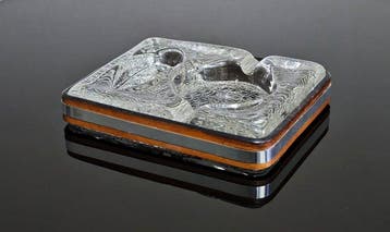 Kosta Boda - Asbak - Glas, Leder, Aluminium - Pijp- of, Antiek en Kunst