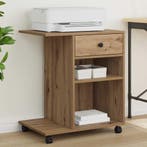 vidaXL Printerstand Ambachtelijk Eiken 60 x 40 x 68,5 cm, Computers en Software, Printers, Verzenden, Nieuw
