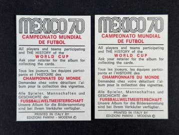 1970 Panini Mexico 70 World Cup, - England: Lee, Bell - 2
