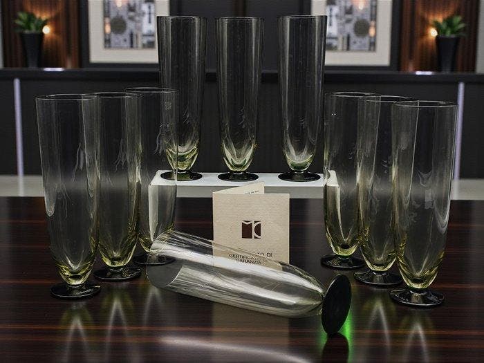 Carlo Moretti - Drinkset (10) - Glas, Antiquités & Art, Antiquités | Meubles | Tables