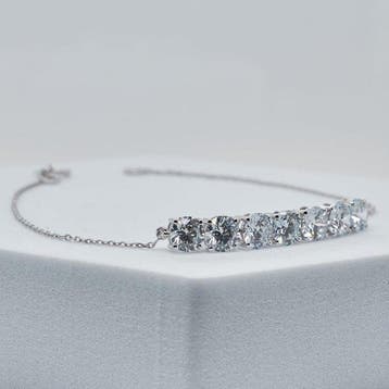 Zonder minimumprijs - Armband - 14 karaat Witgoud - 2.95ct., Nieuw