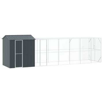 vidaXL Vogelkooi Antraciet 824 x 208 x 247 cm Gegevens staal, Verzenden, Nieuw